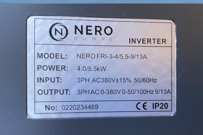 NERO Pumps FRI frekvenciaváltó 4kW